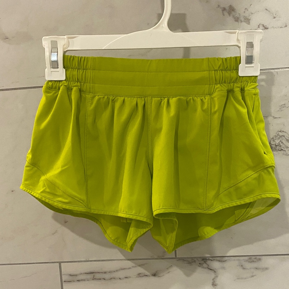 Lululemon Athletica Bright Green Athletic Shorts